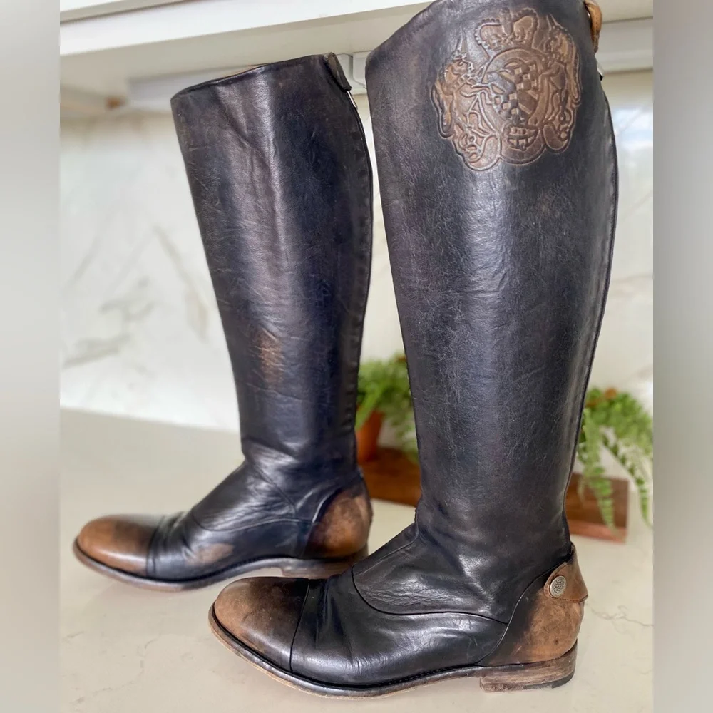 Alberto Fasciani Leather Riding Boots Sz 38.5 (US 8)